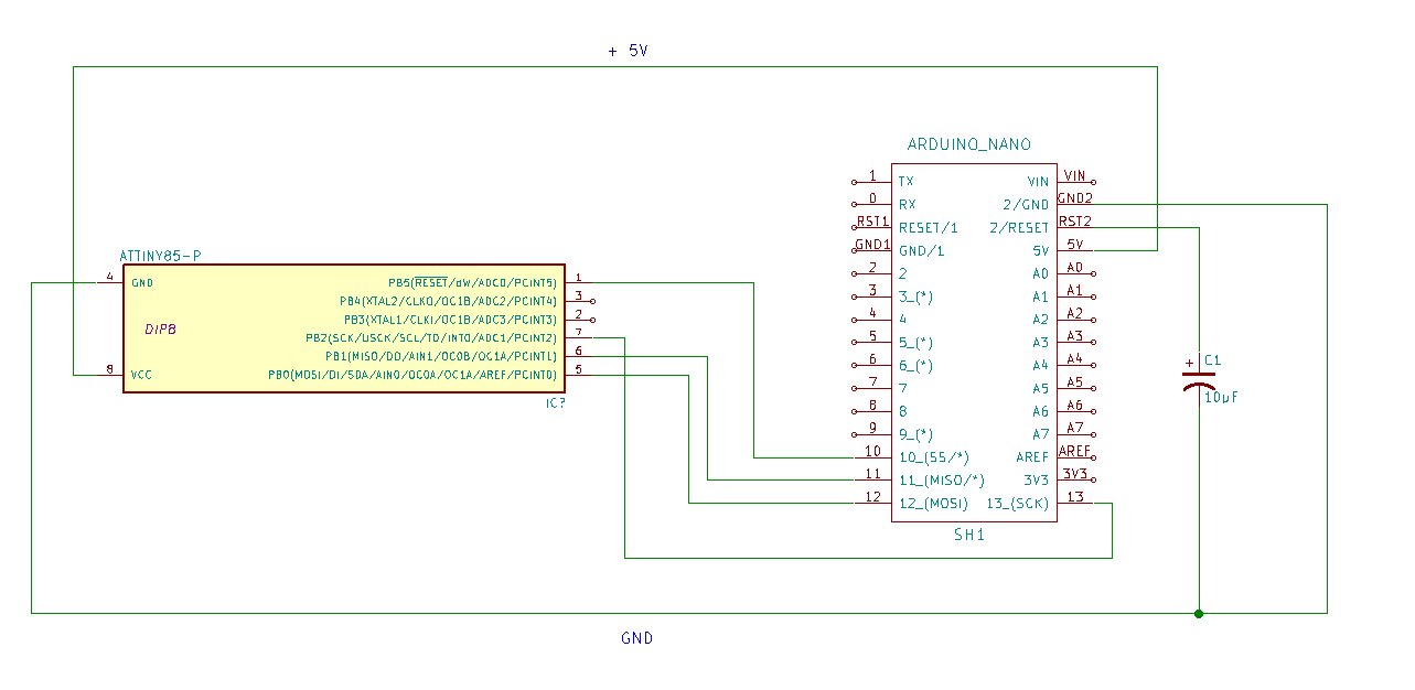 Arduino Nano als programmer voor de ATtiny